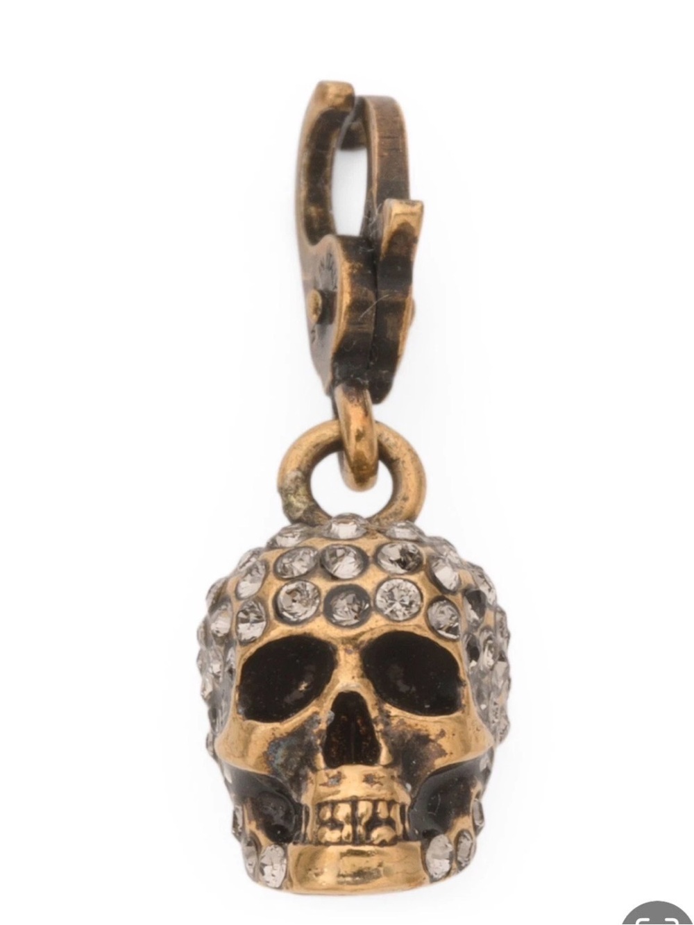 NEW! Alexander McQueen Scull Pave Charm